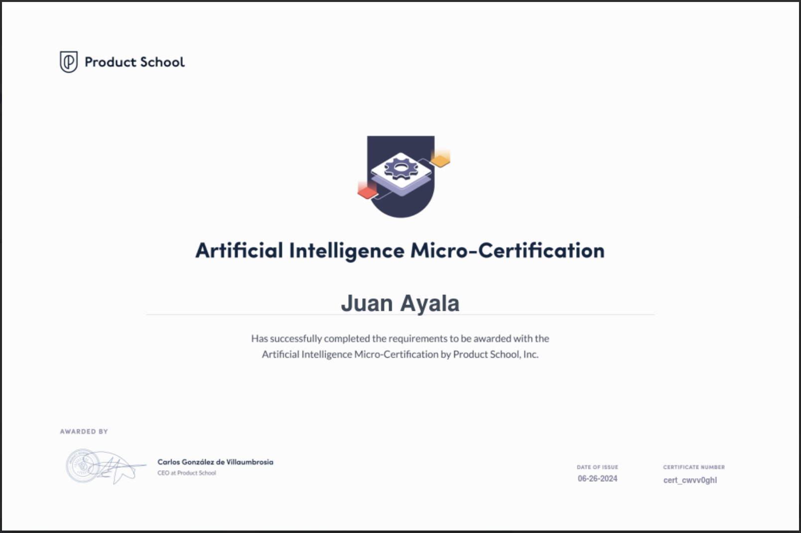 Artificial Intelligence Micro-Certification